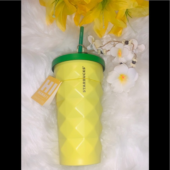 Starbucks Hawaii Pineapple Stainless Cup Steel Studded Tumbler 16oz Discontinued - Picture 14 of 15